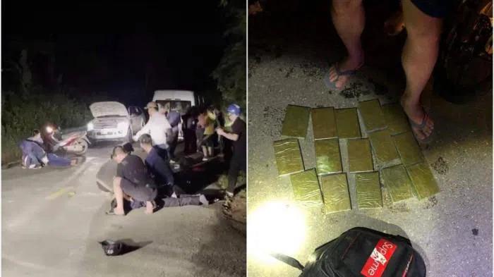 Nghệ An: Bắt hai đối tượng, thu giữ 15 bánh hê rô in, một khẩu súng và bảy viên đạn