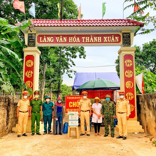 Nghệ An: Đội Cảnh Sát Giao Thông 1.48 Chung sức, đồng lòng, góp sức chống dịch Covid 19