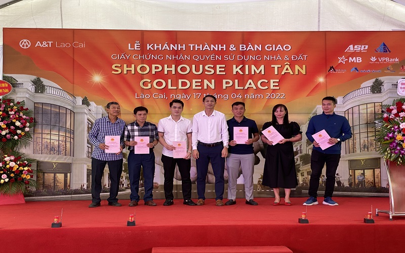 SHOPHOUSE Kim T&acirc;n GOLDEN PLACE L&agrave;o Cai - Kh&aacute;nh th&agrave;nh v&agrave; trao sổ