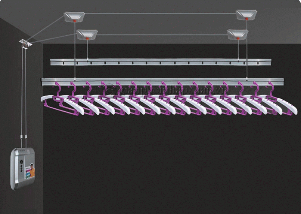 giàn phơi thông minh bấm điện